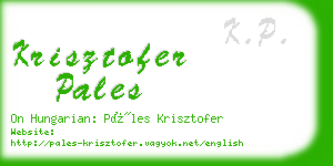 krisztofer pales business card